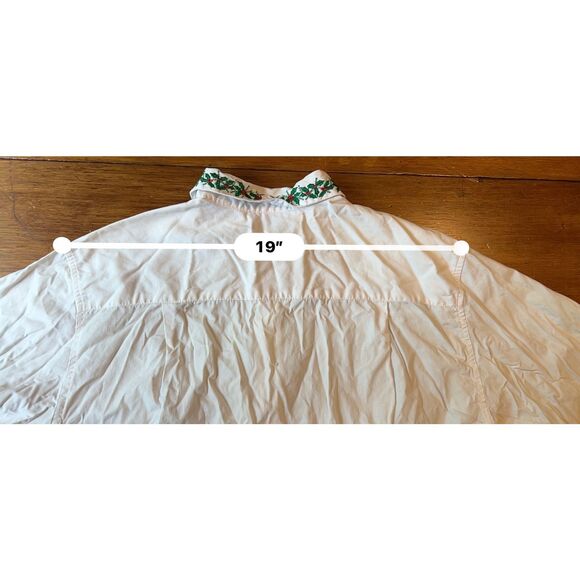 Vintage Bechamel Christmas Blouse Size 12 Collared 100% Cotton - Picture 7 of 8